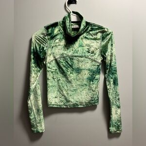 Wilfred Green Velvet Long Sleeve Top